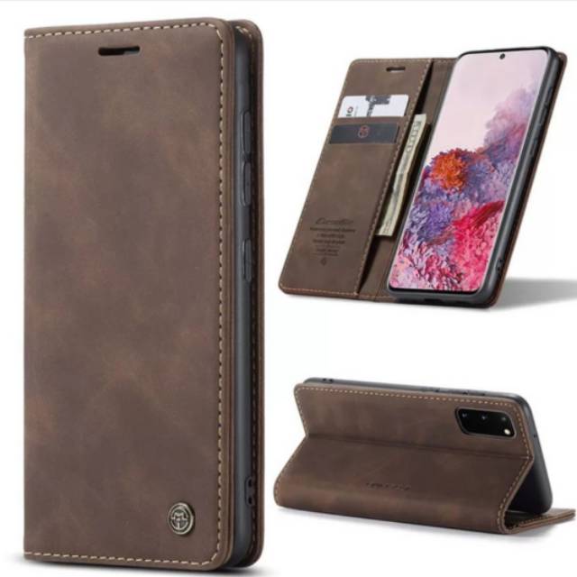 OPPO A52 2020 Flip Case Caseme Cover Leather Wallet Dompet - Hitam