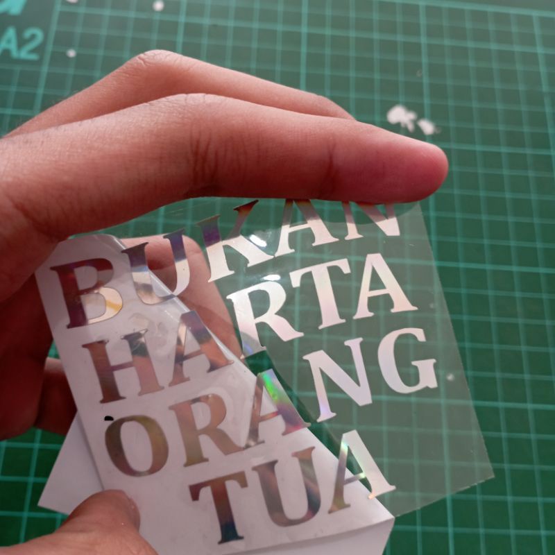 Sticker Cutting Bukan Harta Orang Tua