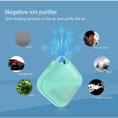 TOOL Air Purifier Necklace / Ionizer Penjernih Udara Mini Portable Usb Pembersih Udara