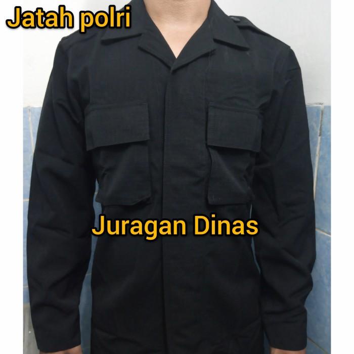 Seragam Atasan Baju Pdl Hitam Brimob Jatah Polri Bahan Risptok