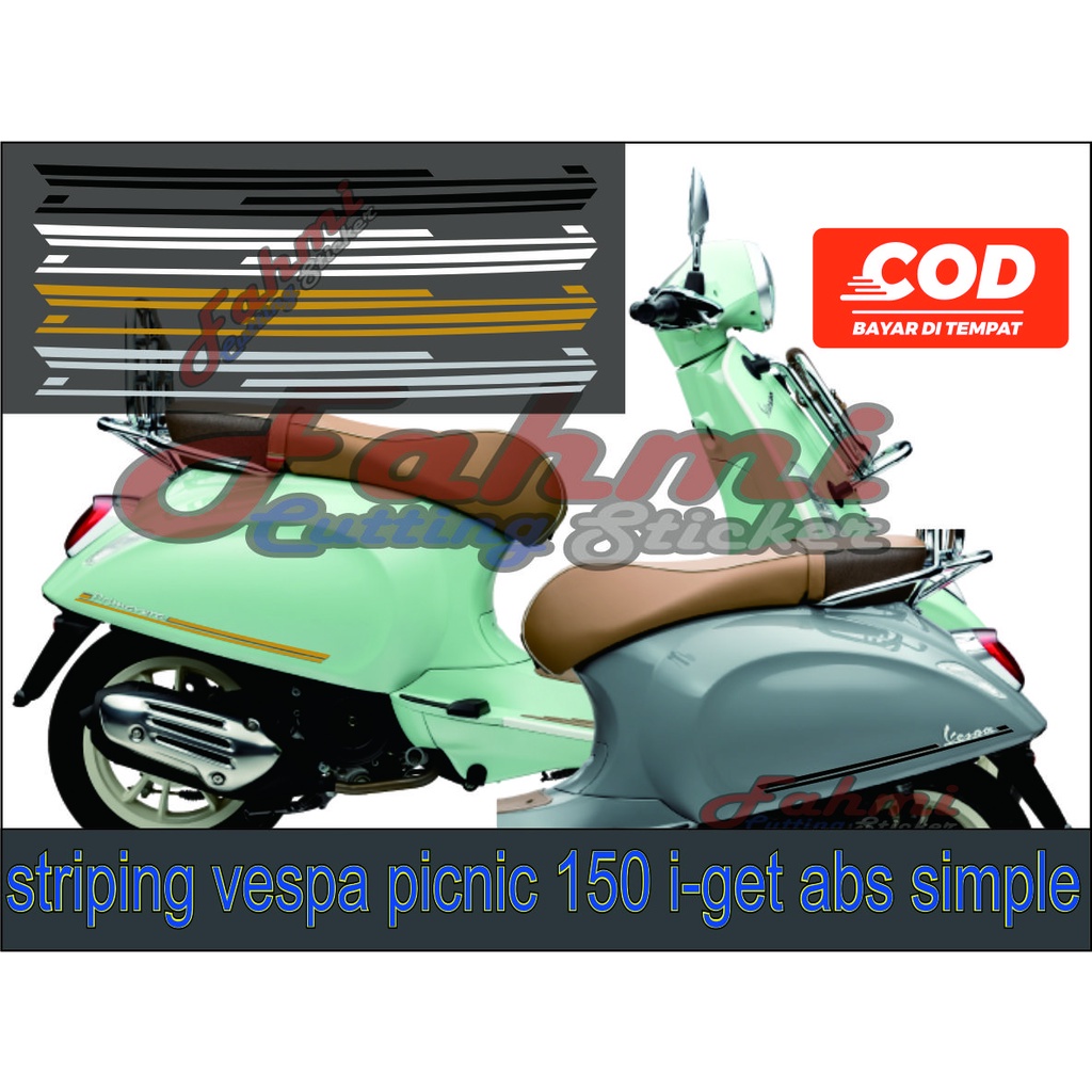striping vespa simple picnic 150 i-get primavera abs