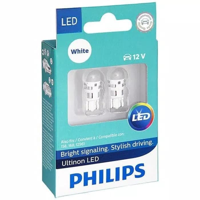 Philips Ultinon LED T10 6000K Lampu Senja Mobil Motor White Putih