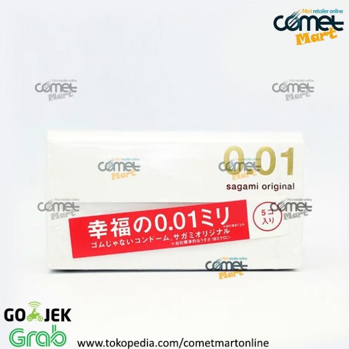 [Sale] Kondom Sagami Original 0.01Mm | Non-Latex. Kondom Tipis 001 - 5 Pcs [Terlaris]