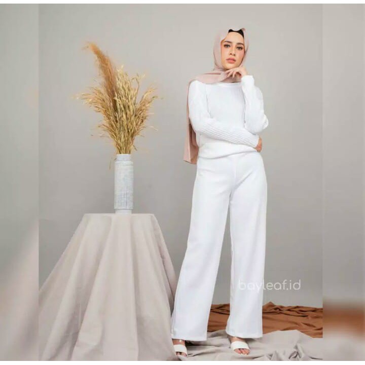  Celana  kulot  skuba putih  max 70 kg Shopee  Indonesia