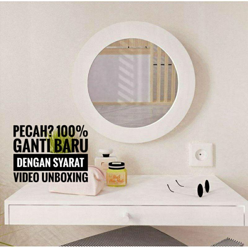 Cermin dinding/dekorasi bulat minimalis