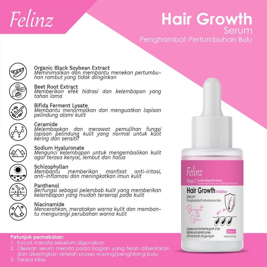 Felinz Hair Removal Spray STEP 1 | Felinz Hair Growth Inhibitor Serum STEP 2