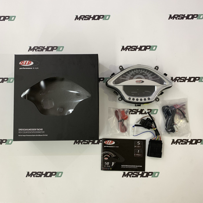 Speedometer Digital Silver S.I.P For Vespa Sprint & Primavera