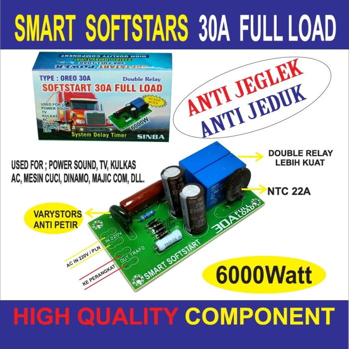 softstart anti jeglek 30a full load