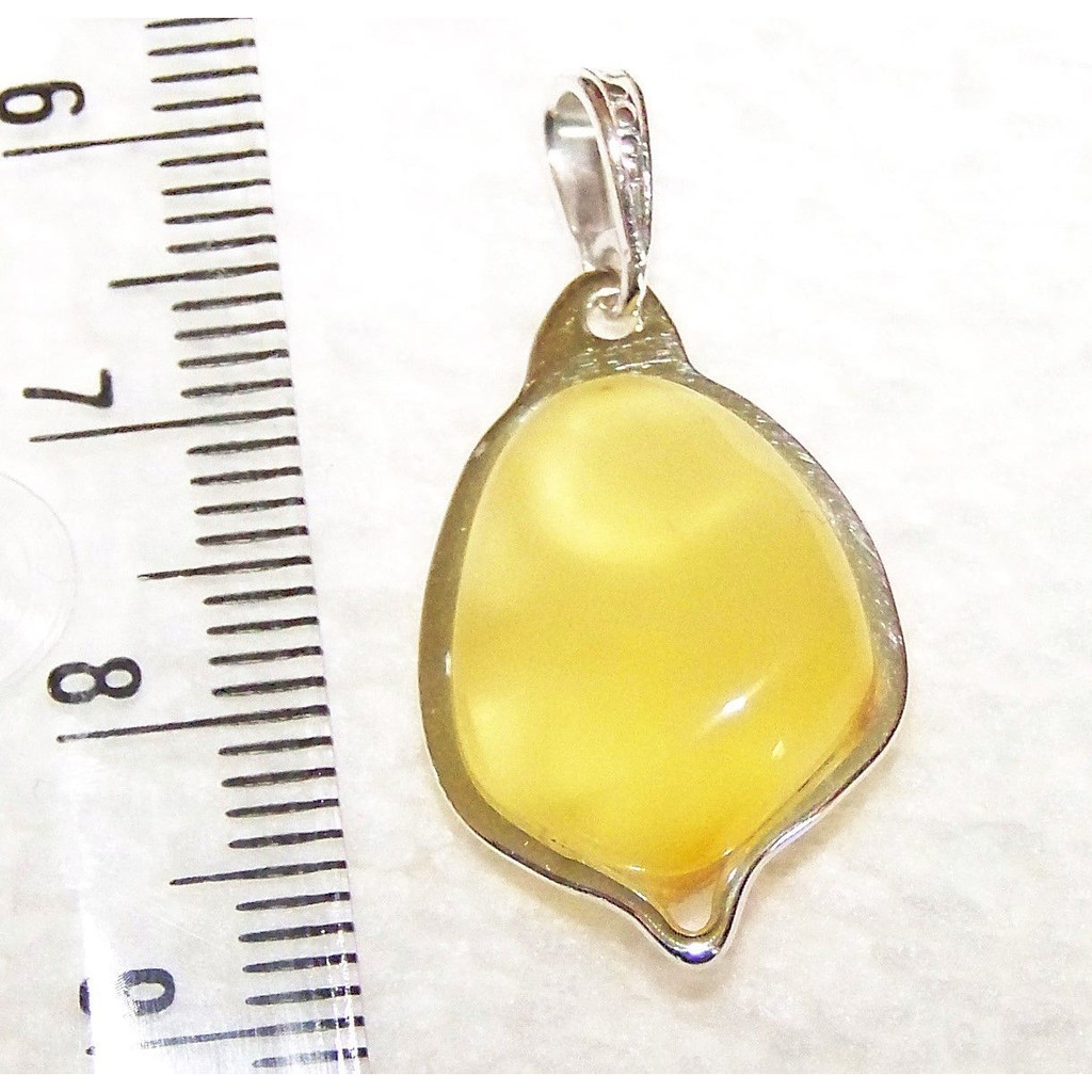 Natural Baltic Amber Pendant Sterling Silver 925 JAR115