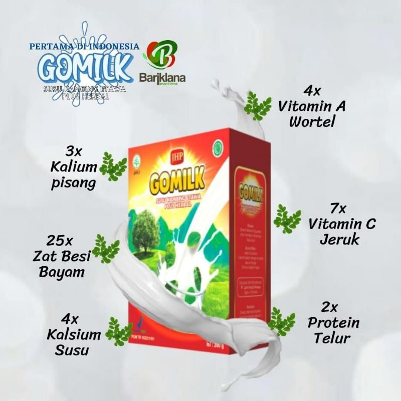 

SUSU KAMBING ETAWA GOMILK ASLI PLUS HERBAL TERSEDIA 3 VARIAN RASA ORIGINAL, COKLAT & STROBERI