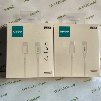 Kabel Data Kivee KV-CT209 3A Fast Charging Type C ke Type C