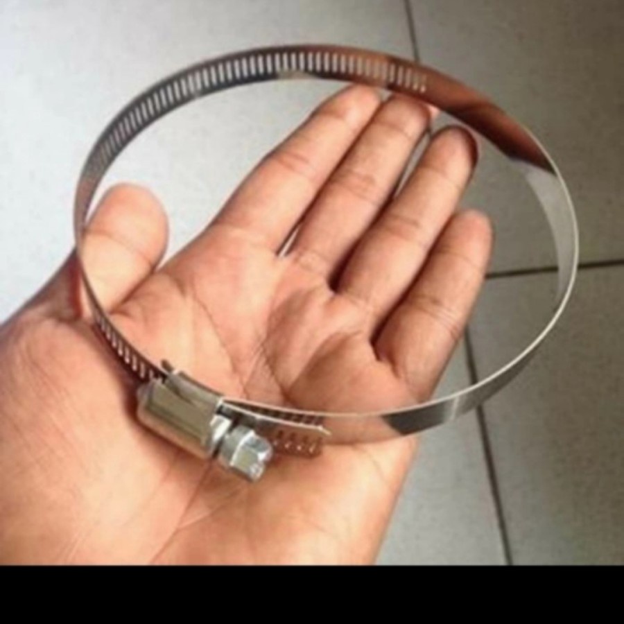 klem stainless besar 6 inchi/klem flexsibel cerobong asap
