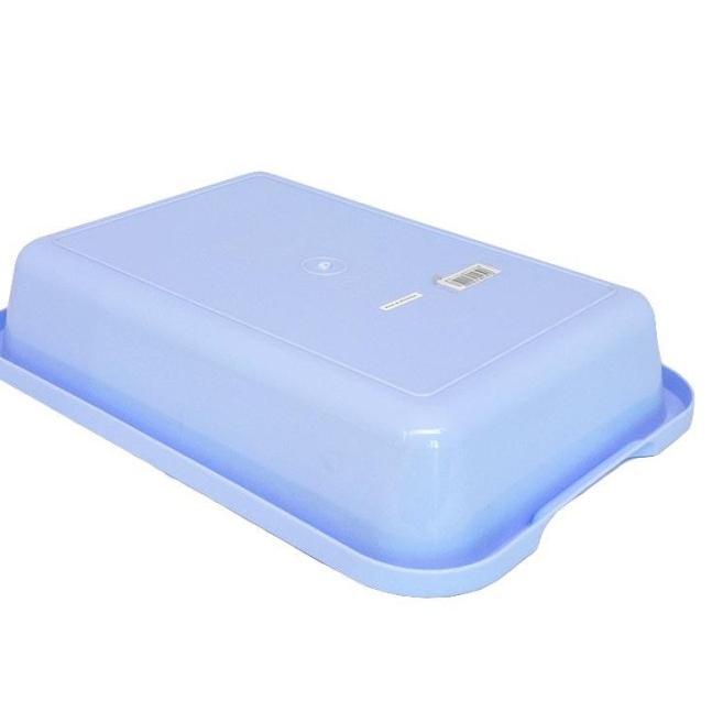 ← YOSHIKAWA Nampan / Baki Plastik 2 Layer Tray With Drainer EVL-B-0125 - Biru ✿