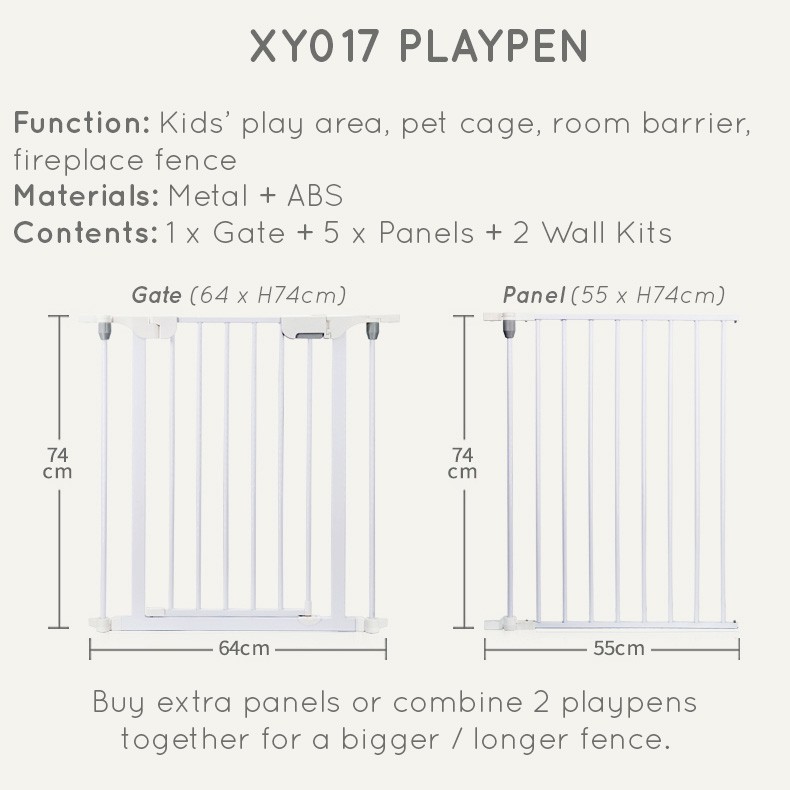 SKIDA Baby Safe XY017-EXT Extension Panel untuk Playpen Playfence Pagar Main Bayi XY017