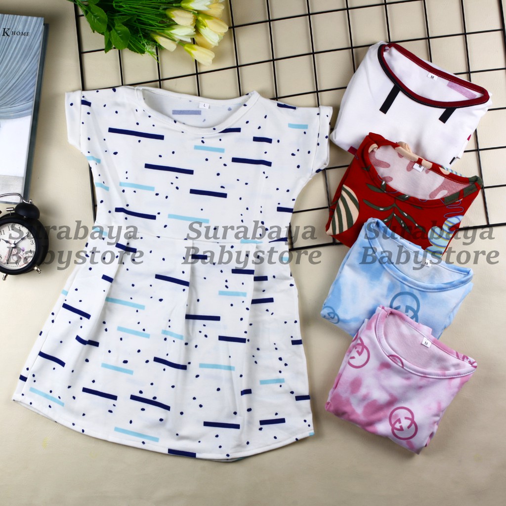 Dress Anak Murah 1-3 Tahun Bahan Babyterry / Dress Lucu COD