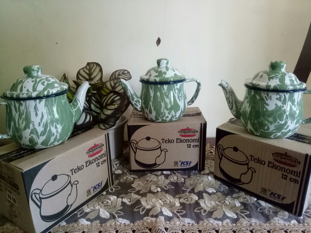 Teko Ekonomi Blirik Hijau 12cm (sekilo Muat 4)