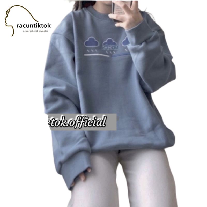 SWEATER WANITA - WEST SWEATER OVERSIZE - OOTD SWEATER WANITA