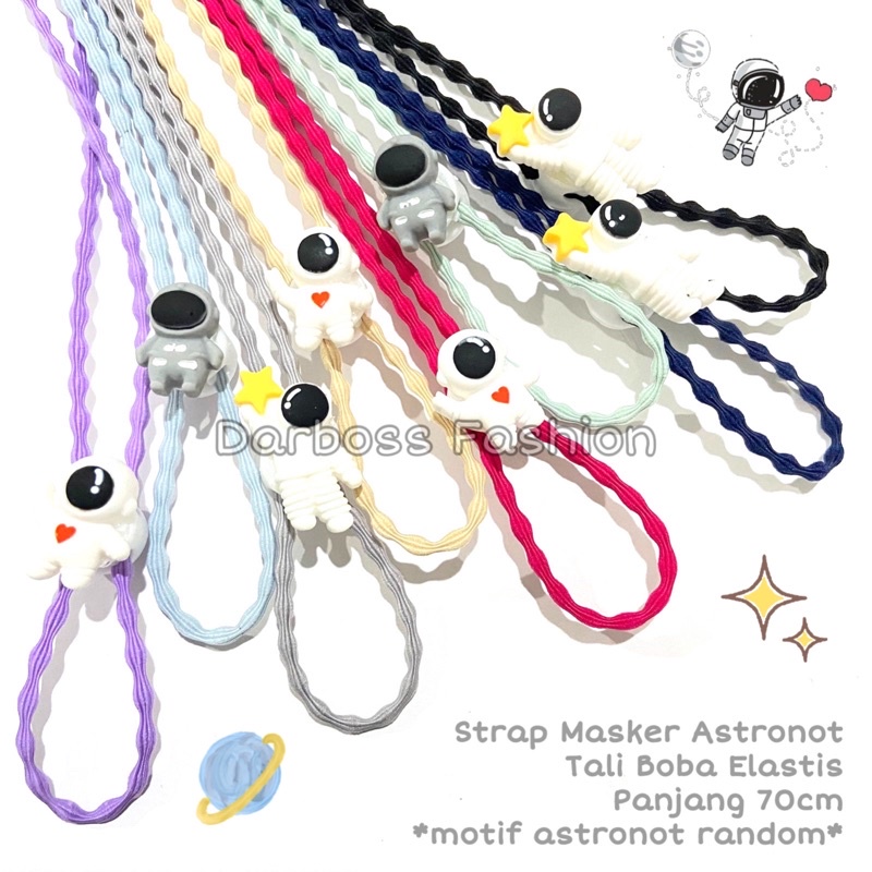 (PART 1 STP) Strap Masker 2 in 1 Anak dan Dewasa bisa CUSTOM NAMA/ Tali Kalung Masker Karet Elastis / Pengait Masker Motif Lucu / Stopper Karakter Clay / Strap Masker Anak / Kalung masker anak laki-laki / clay astronot / clay resin / mask extender