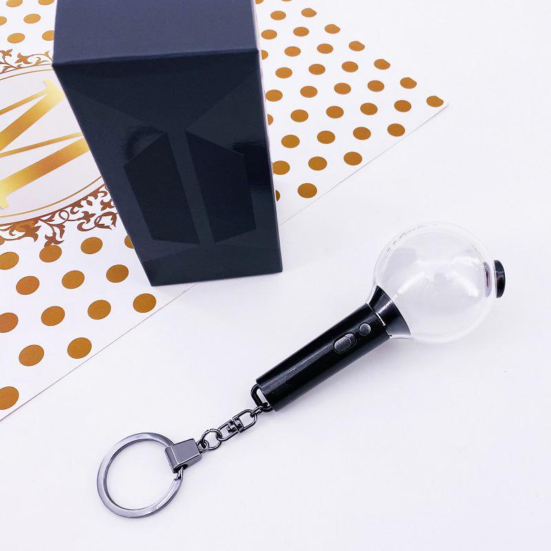 [BS] BISA COD Gantungan Kunci Mini Light Stick BTS Special Edition KPOP Key Chain Lampu - KP848