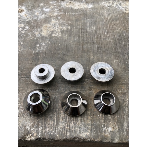 manisan ring baut shock jok belakang pemanis baut shock chrome crom pnp cb gl100