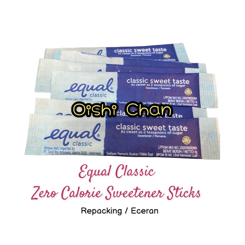 

Equal Classic Zero Calorie Sweetener Sticks (Repacking/Eceran)