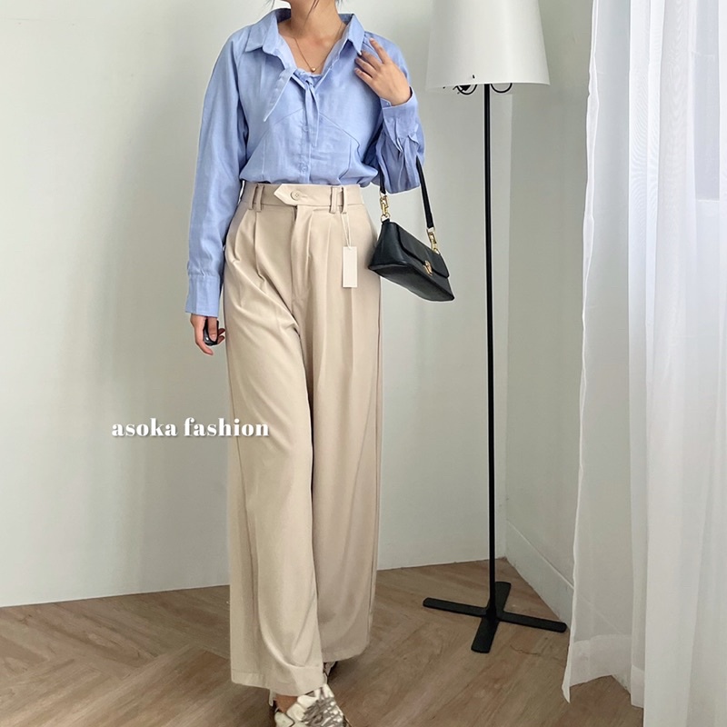 ASOKA GAIA PANTS 775 - Celana Trouser Loose Pants - Celana Wanita