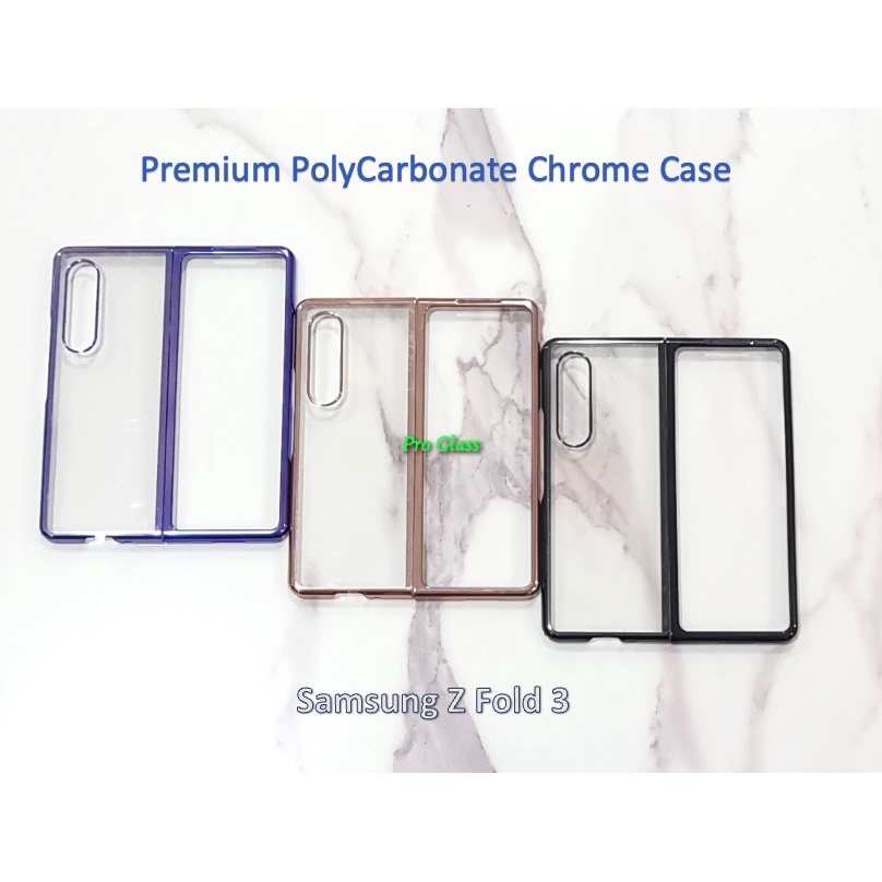 Samsung Z Flip 3 / Fold 3 Premium Clear Chrome Case HardCase Slim