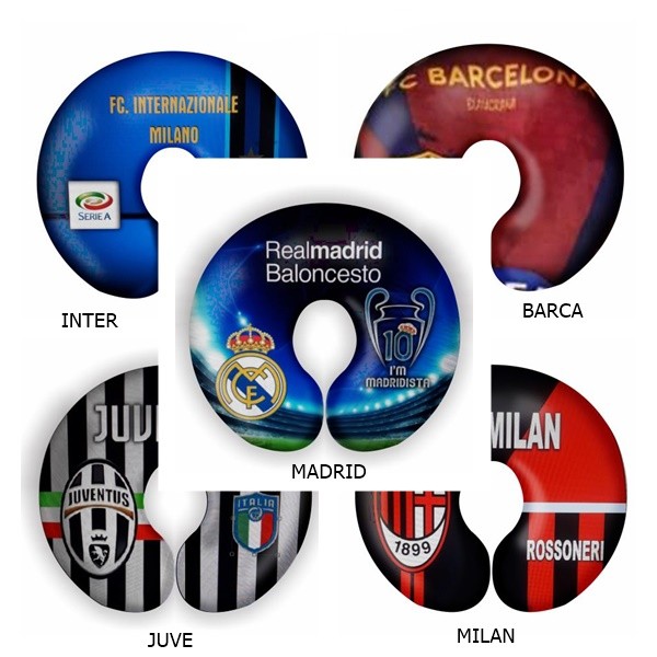 Bantal Leher Printing Club Sepakbola Terkenal,Populer Spanyol,Inggris,Italia boneka bantal leher buah seger