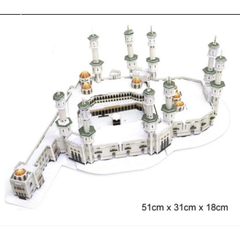 Puzzle 3D masjidil haram masjid mekkah premium edition