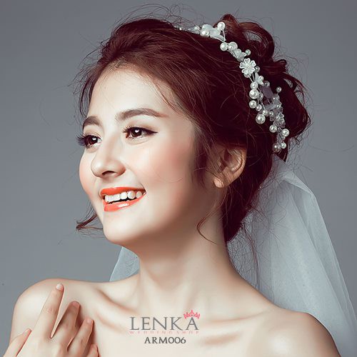 [SIAP KIRIM] HEADPIECE WEDDING AKSESORIS PENGANTIN MUTIARA BROKAT ARM006