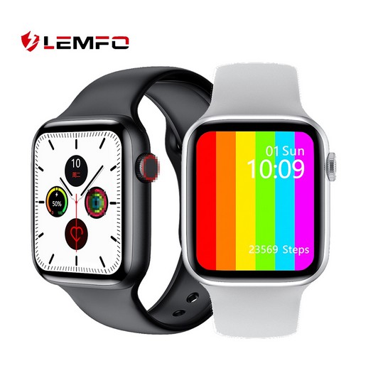 LEMFO W46 Smart Watch Men IP68 Waterproof Wireless Charger Body Temperature DIY Watch Face iwo 12