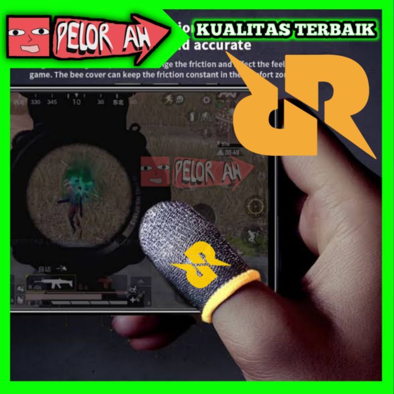 SARUNG JEMPOL GAMING EVOS MURAH | SARUNG JARI JEMPOL ESPORT EVOS BTR RRQ ORIGINAL GAMING FF ML PUBG