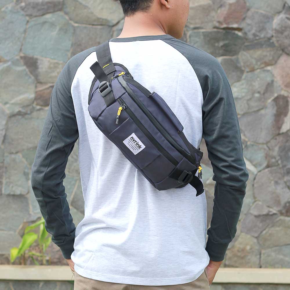 Tas Selempang Waistbag Pria Waterproof Tahan Anti Air Terbaru Weistbag Cowok Distro