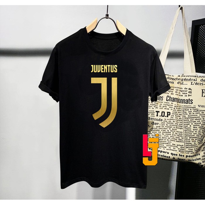 KAOS BAJU DISTRO MURAH Bola Juventus Juve Logo Gold Emas