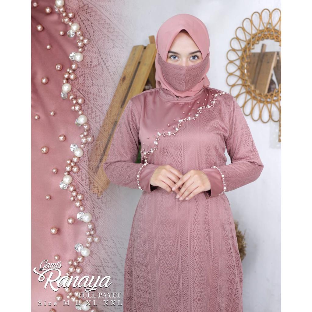 Gamis Brukat Kanaya NK/ Kebaya Gamis Pesta Mewah / Dress Brokat