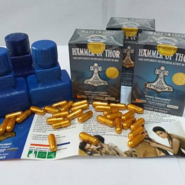 BELI 3 GRATIS 1 #OBAT HAMMER HAMMER OF THOR ORIGINAL ASLI ITALY ISI 30 CAPSUL