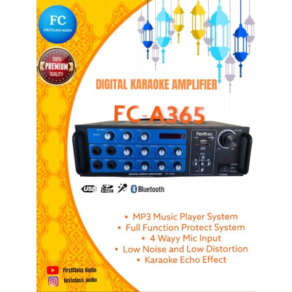Amplifier Firstclass A365 | Ampli karaoke hometheater Fc 365