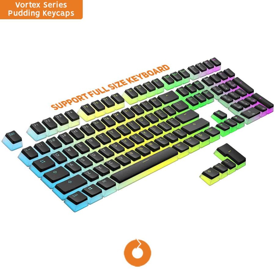 Vortex Series Double Shot PBT Pudding Backlit Keycaps | By Astikom