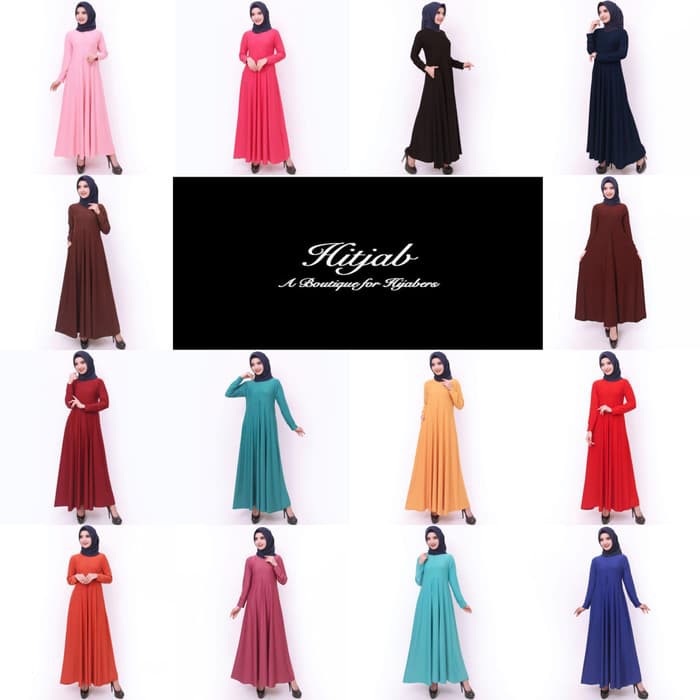 Gamis Jersey   Gamis Polos   Gamis Busui Rok Payung  Baju Gamis Wanita   Merah