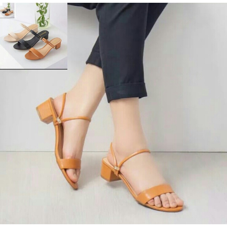 Sandal Wanita Chunky Heels 3 Cm Sendal Wanita Ter Murah PNK