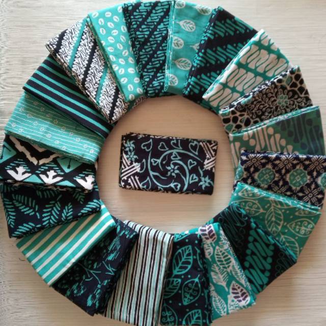 KAIN BATIK CAP GARUTAN WARNA HIJAU TOSKA IJO TOSCA PASTEL