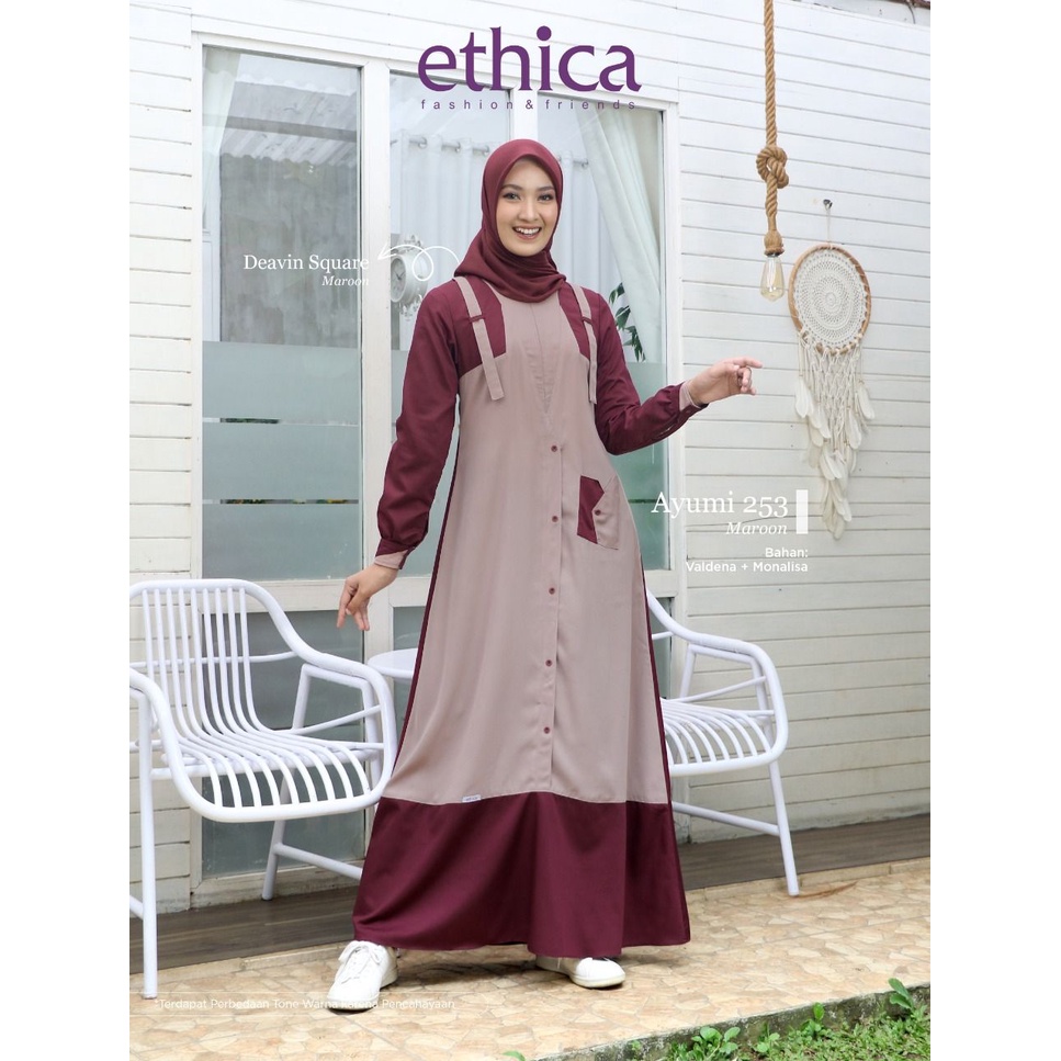 GAMIS TERBARU 2021 ETHICA AYUMI 253 MAROON