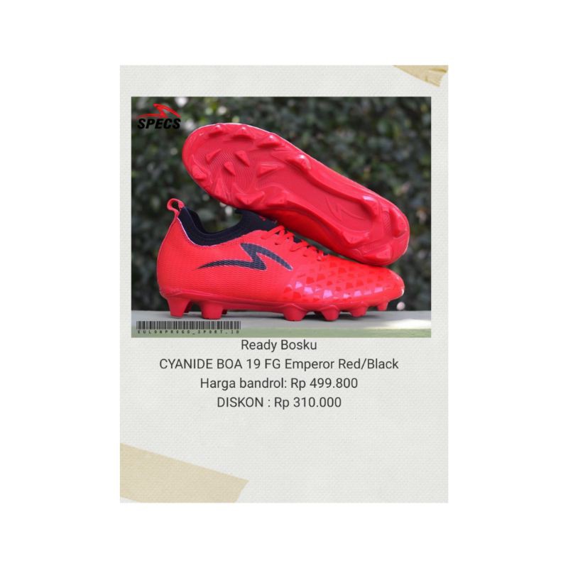 SPECS CYANIDE BOA 19 FG Emperor Red/Black