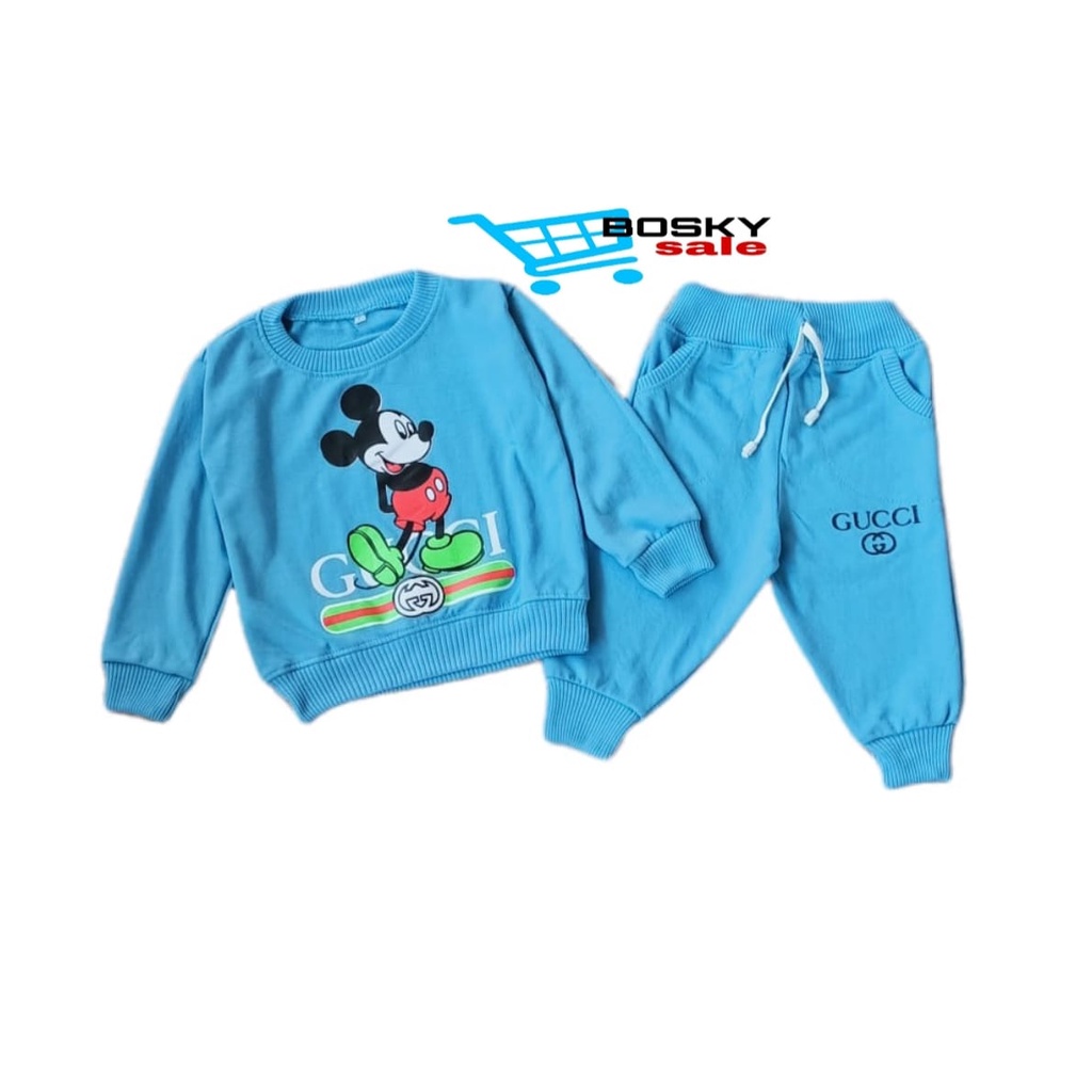 STELAN ANAK PEREMPUAN // STELAN JOGER ANAK TERLARIS / STELAN BABYTERY ANAK  GUCCI MICKY 1-6 TAHUN