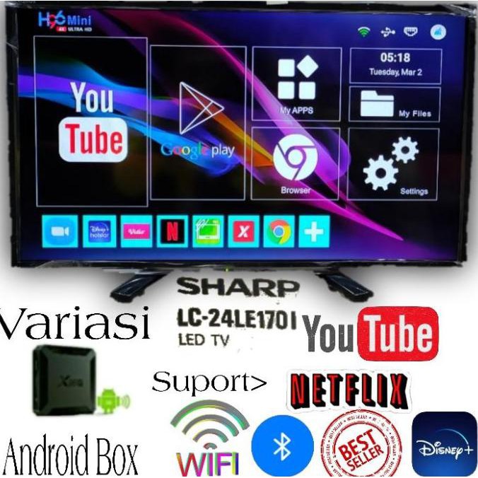 Ready&Siapkirim Led 24 Inch Sharp 24Le170 - Tv Box