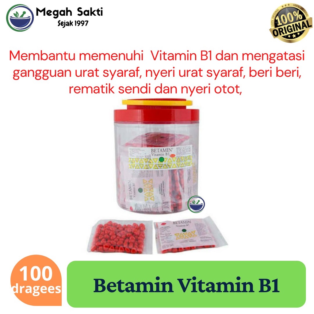 Betamin Vitamin B1 100 mG - Vitamin Syaraf Neurotropik