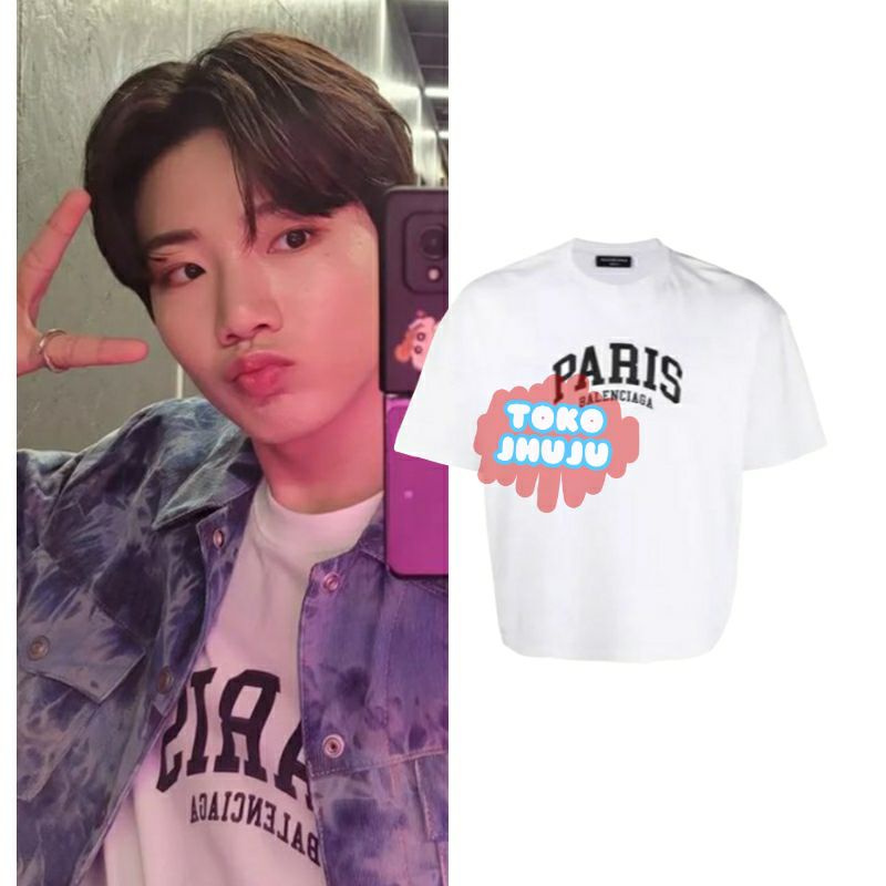 Kaos Kim Junkyu Treasure PARIS SIAGA LENGKUNG