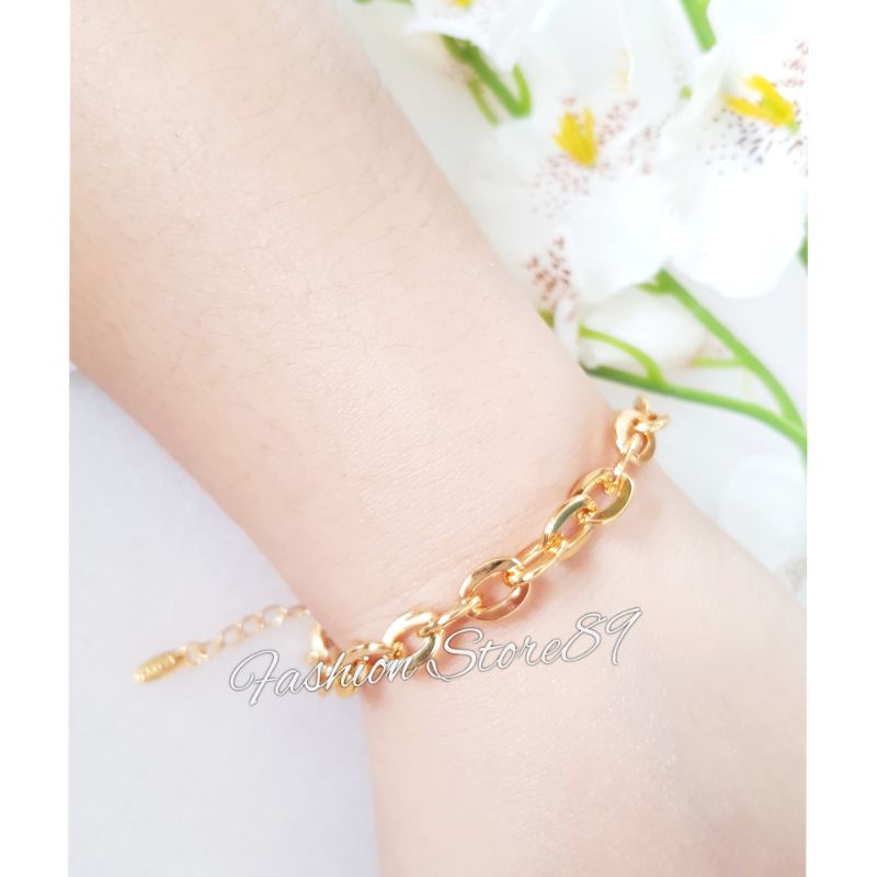 Gelang Rantai Nuri perhiasan xuping Yaxiya Lapis emas 18k impor Fashion Gelang tangan Impor