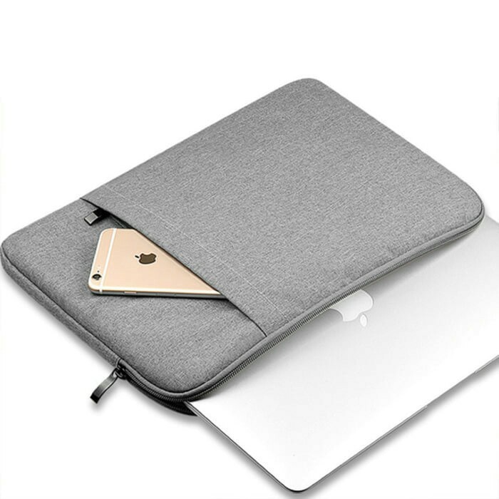 Tas Laptop Softcase Nylon MacBook 13 inch sleeve case Abu-abu