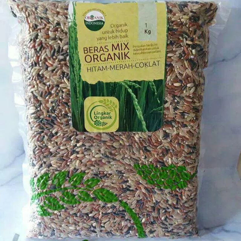 Beras Mix Organik - Whole Grain - Hitam Merah Coklat